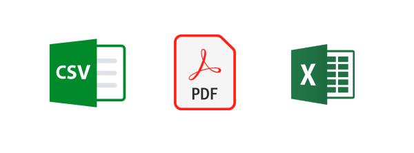 Export dat do PDF, CSV, XLS