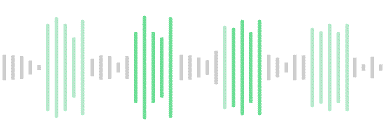 Zelený zvukový vlnový vzor
